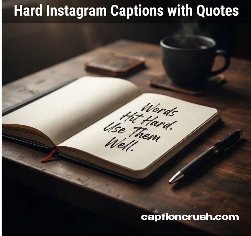 Hard Instagram Captions with Quotes