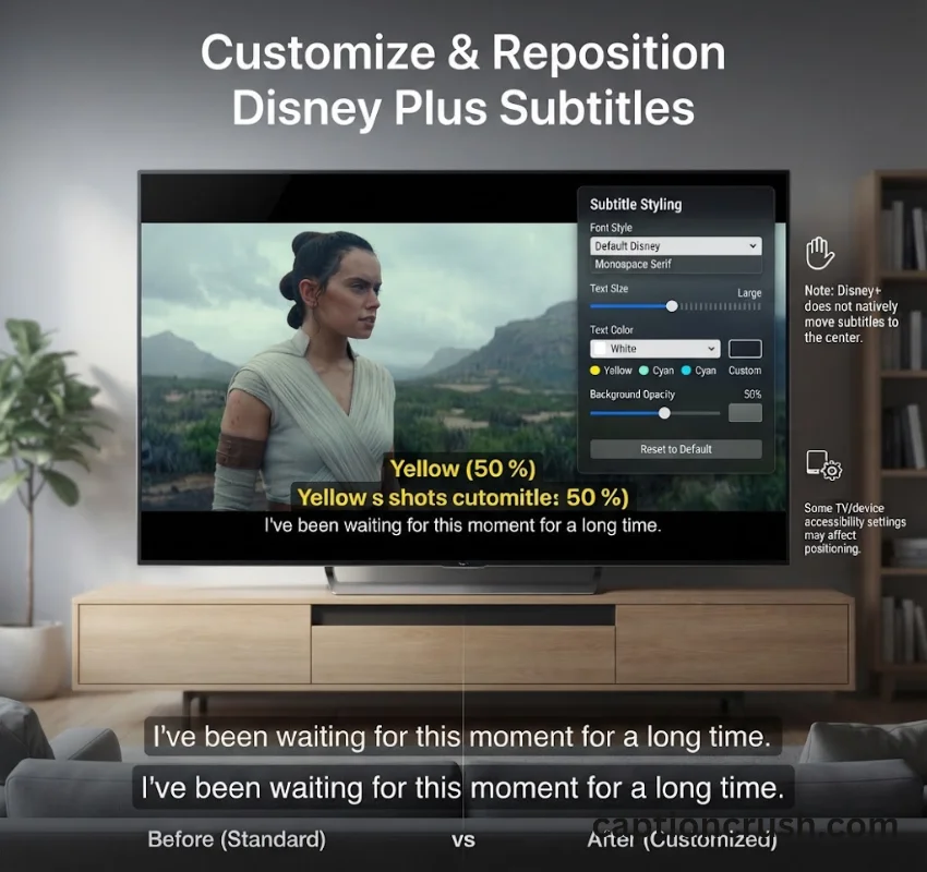 How to Customize and Reposition Disney Plus Subtitles