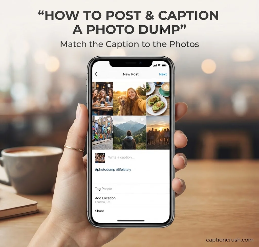 How to Post and Caption a Photo Dump