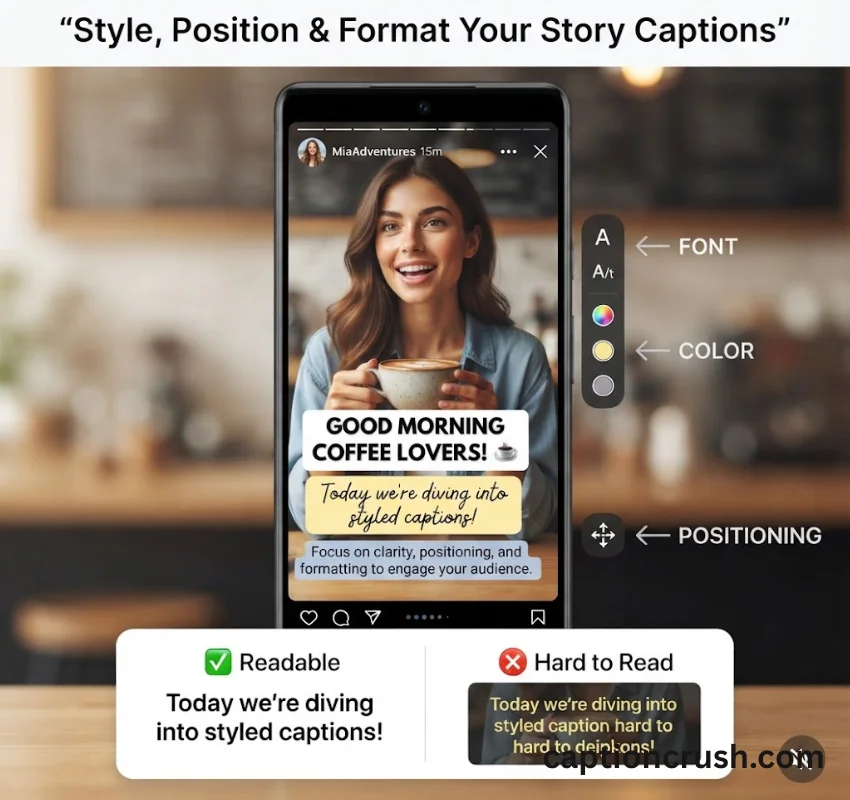 How to Style, Position, and Format Your Story Captions