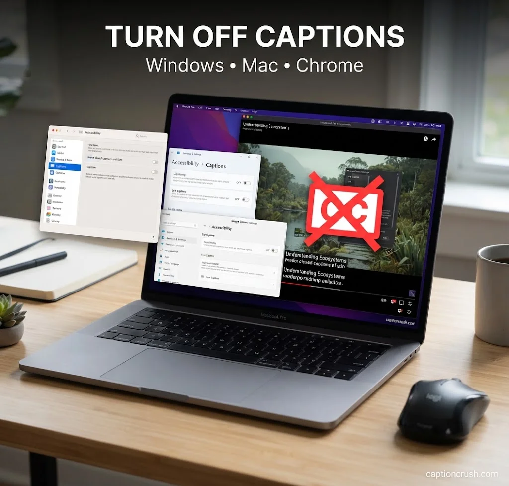 How to Turn Off Captions on Windows, Mac & Chrome