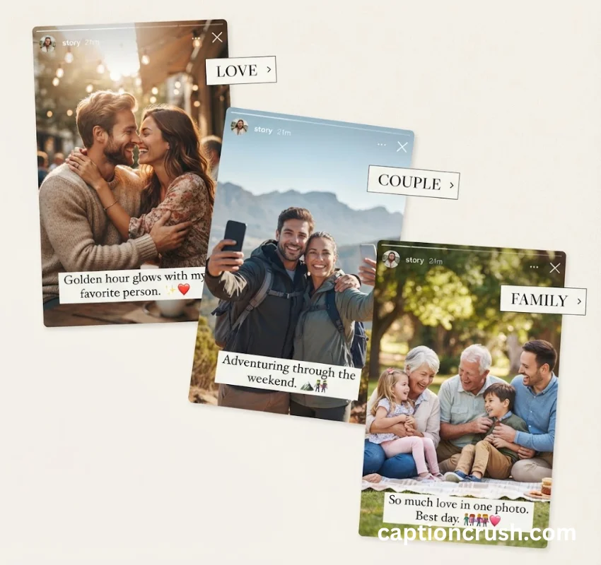 Love, Couple & Family Instagram Story Captions