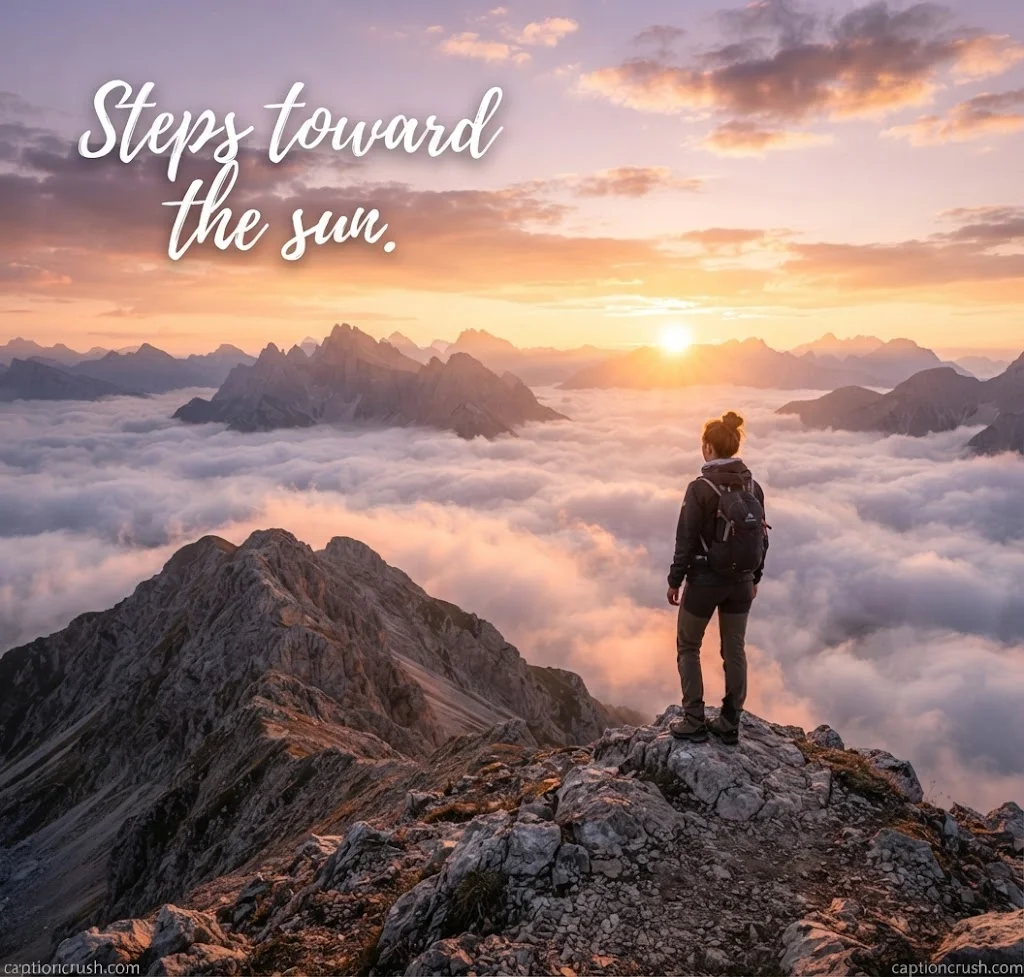 Mountain & Sunrise Hike Captions