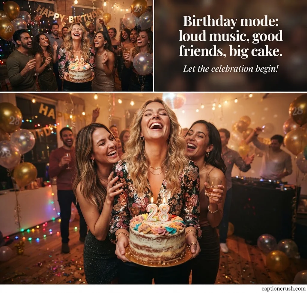 Party and celebration captions