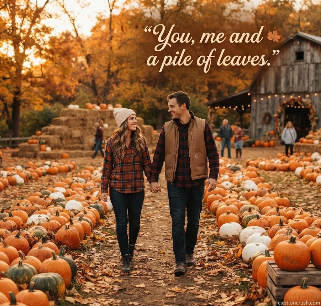 Pumpkin patch, friends & couple captions