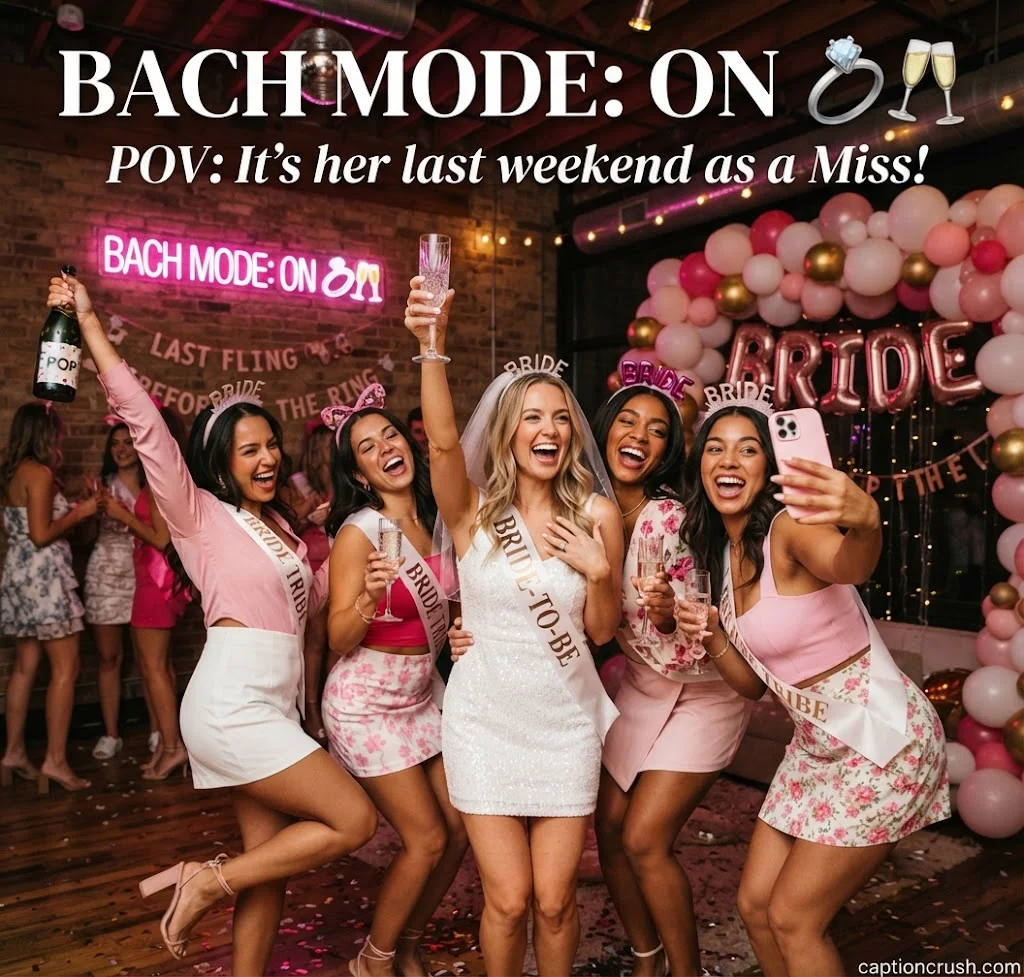 Short Bachelorette Captions for Stories & Reels