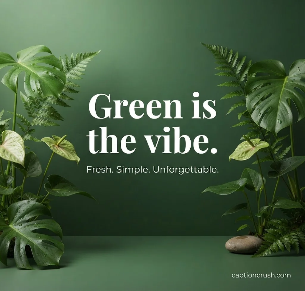 Short & Catchy Green Captions