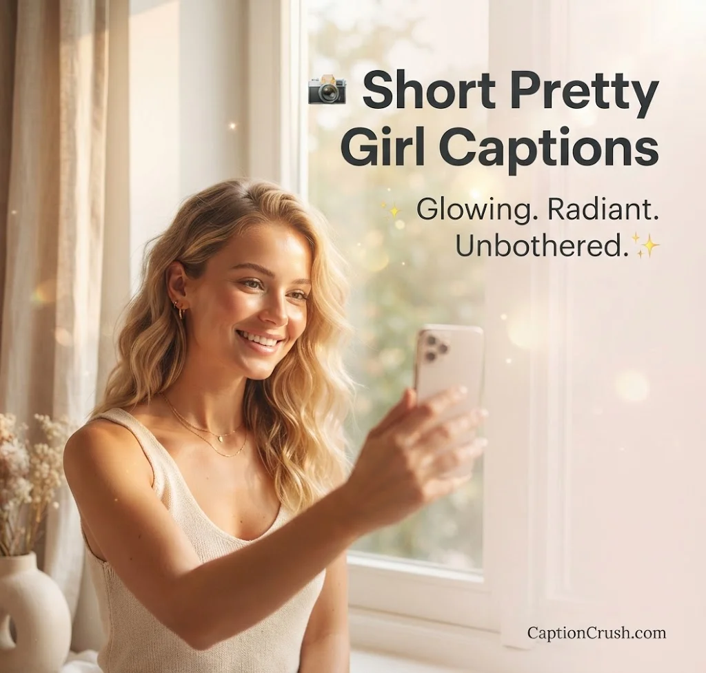Short Pretty Girl Captions for Selfies and Profile Pics