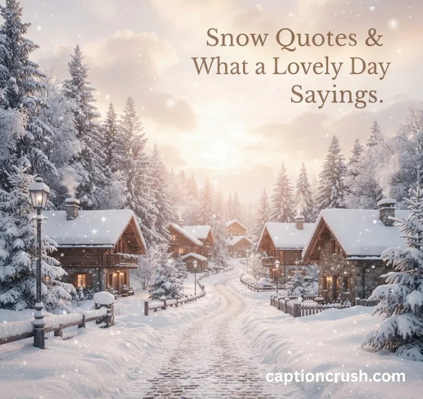 Snow Quotes & "What a Lovely Day" Sayings