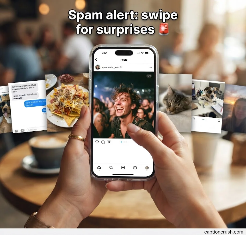 Spam alert and spam ahead captions