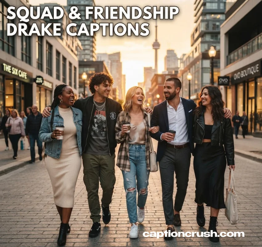 Squad & Friendship Drake Captions