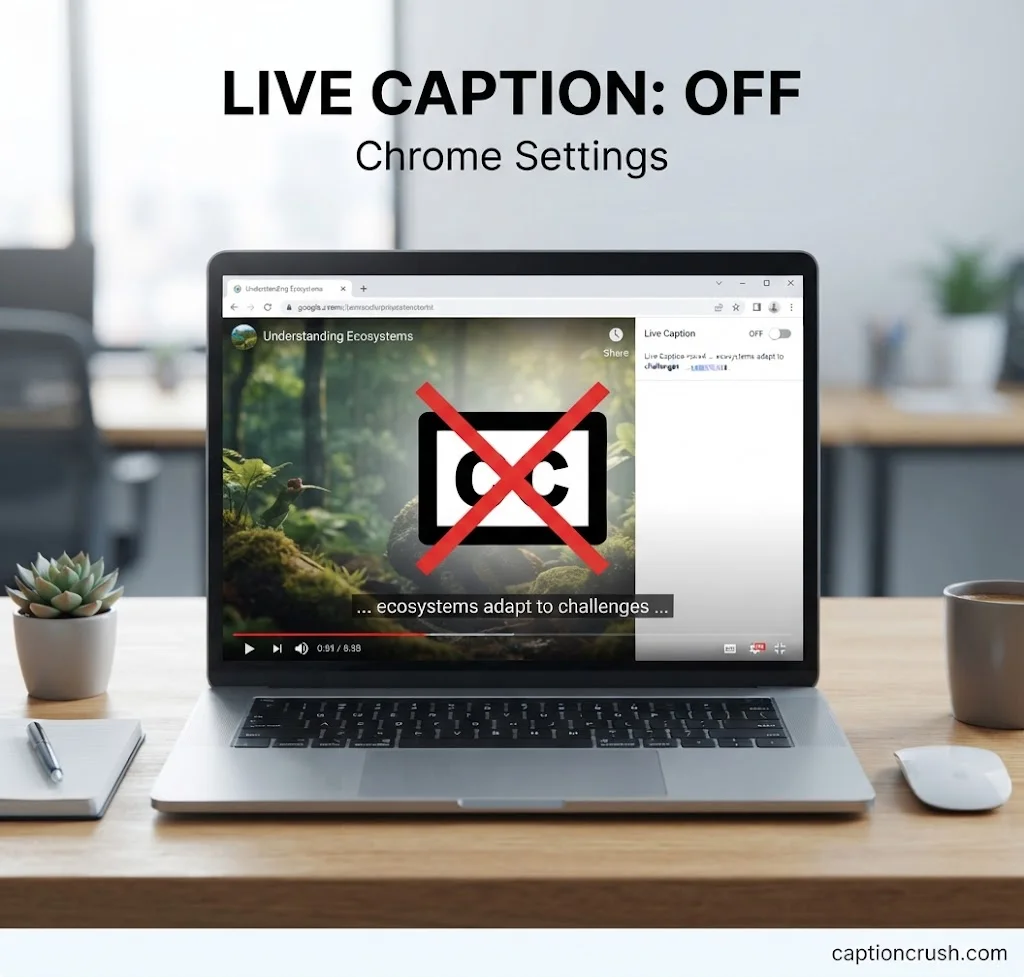 Turn Off Live Caption in Chrome