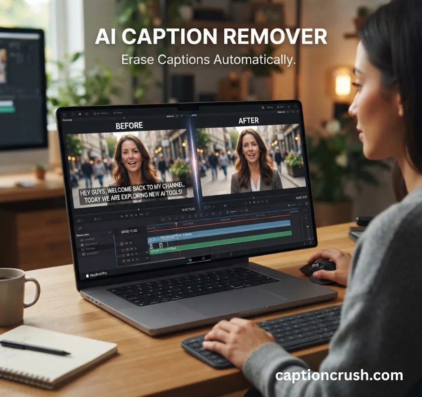 Use an AI caption remover