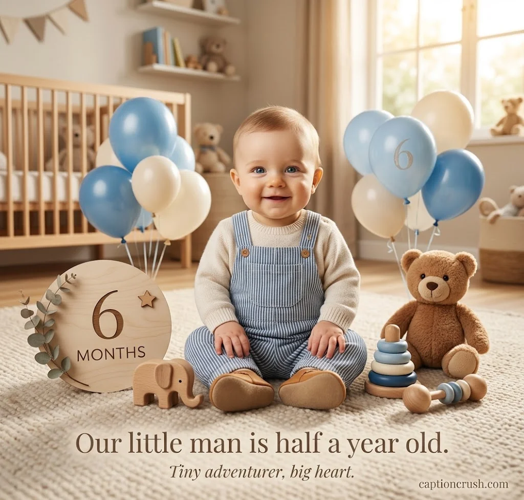 6 Month Baby Captions for Boys, Girls and Half Birthday