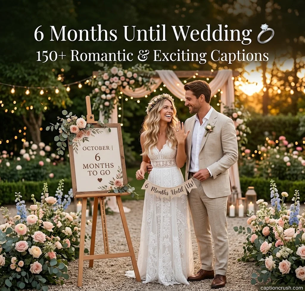6 Months Until Wedding Captions