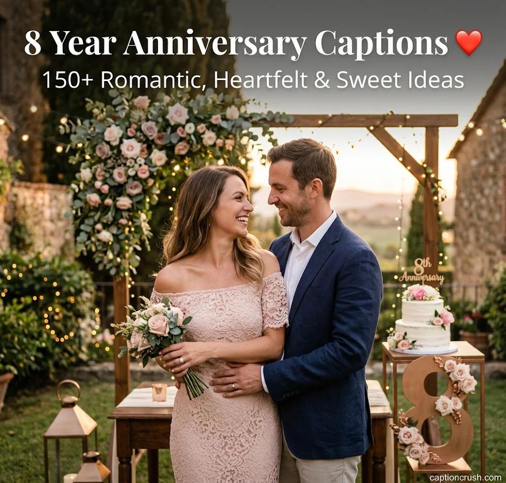 8 Year Anniversary Captions
