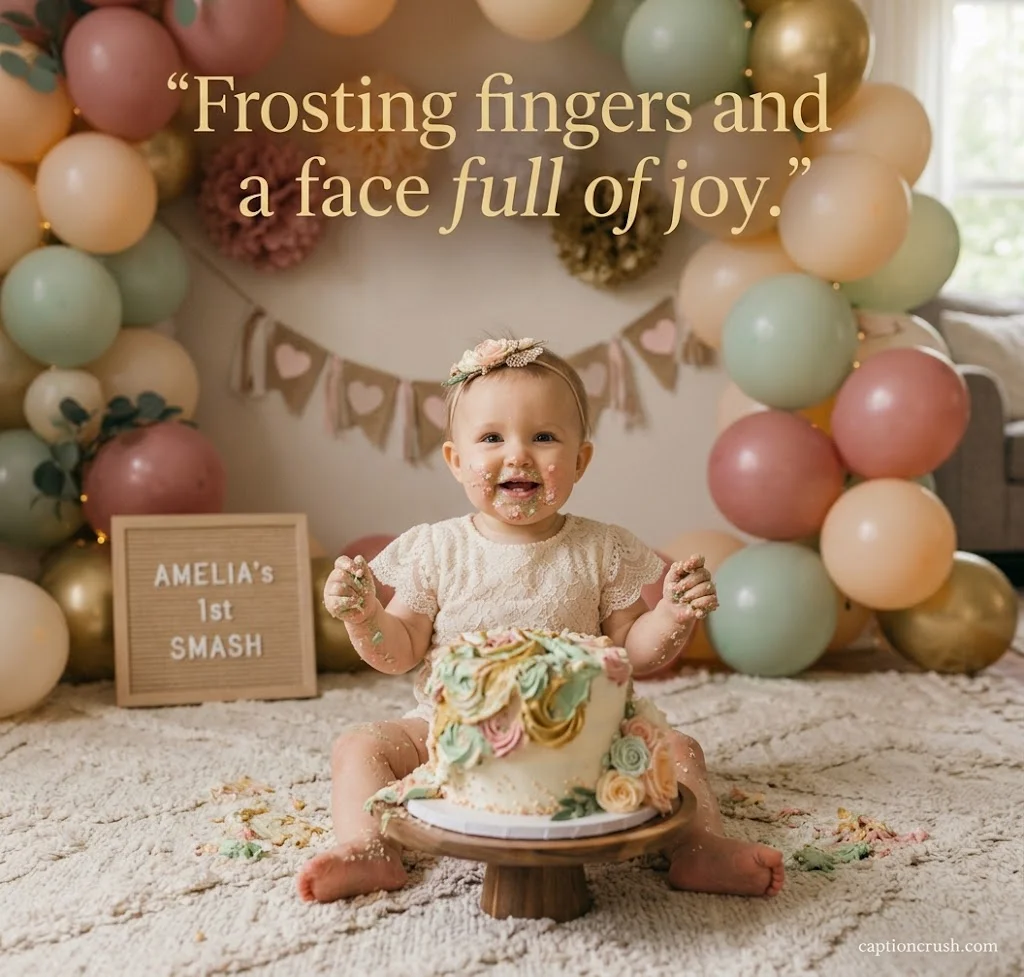 Baby Boy, Baby Girl & Cake Smash Captions