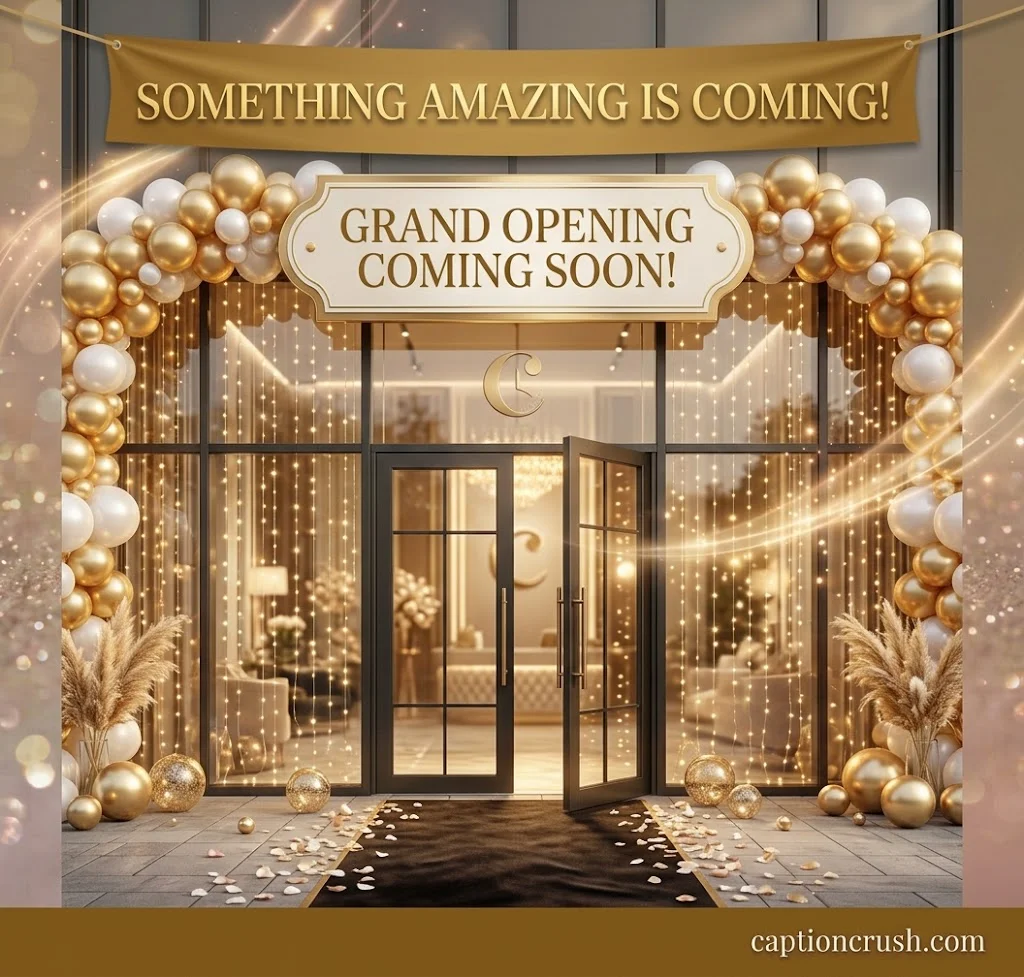 Coming Soon Captions for Business Launches and New Beginnings