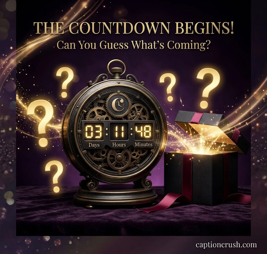 Countdown and Mystery Captions for a Coming Soon Post