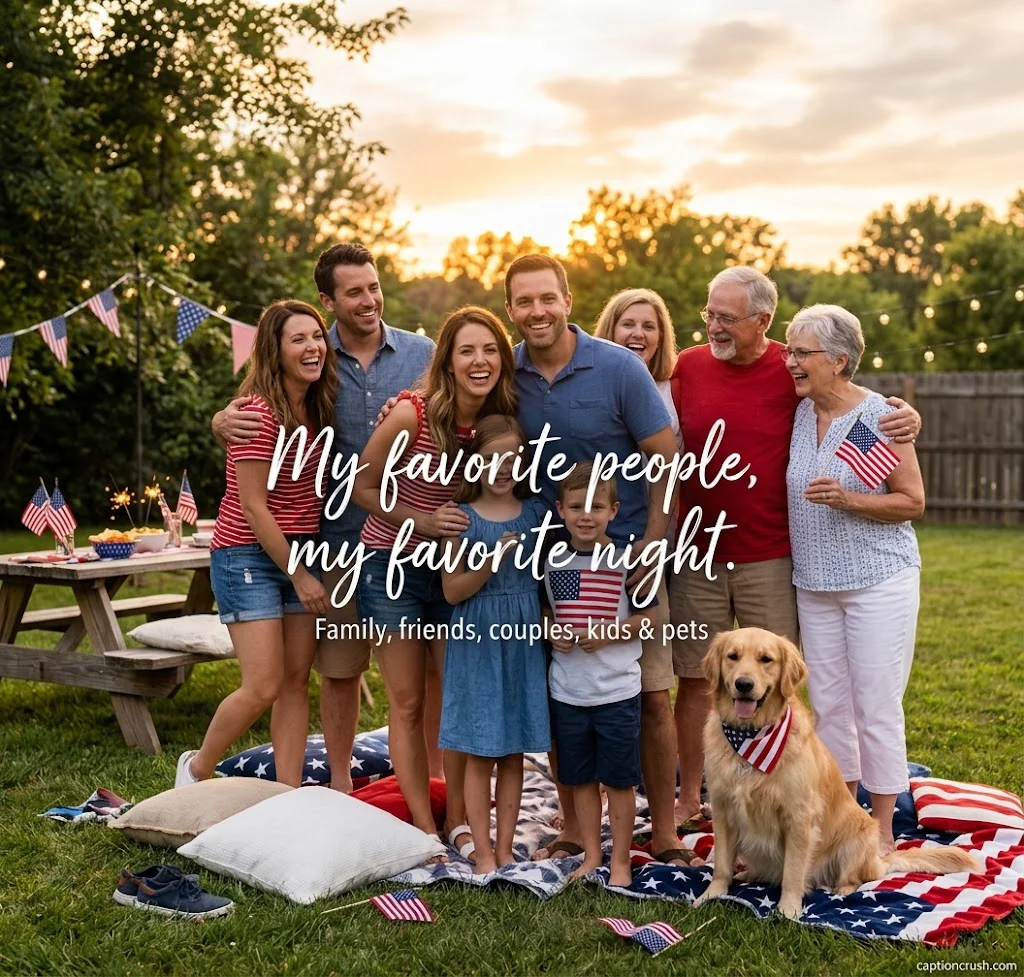 Cute 4th of July Captions for Family, Friends, Couples & Kids