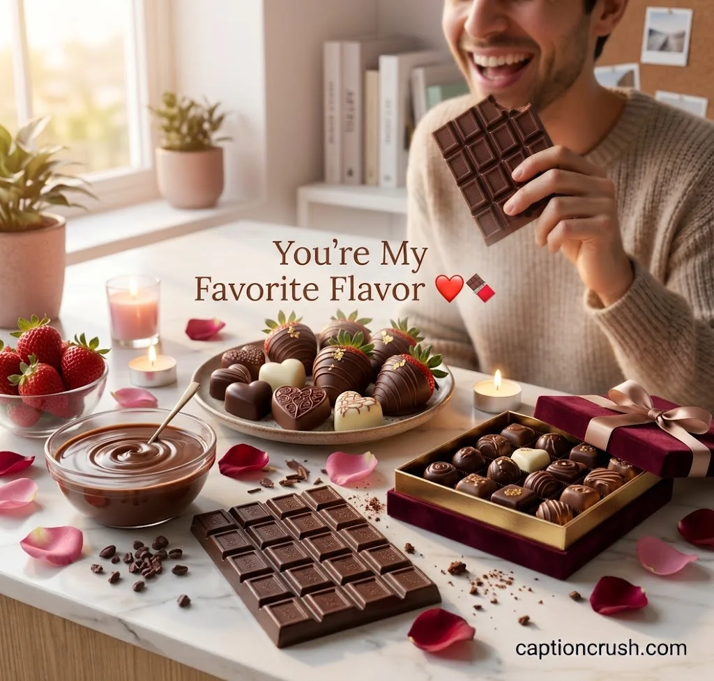 Cute and Romantic Chocolate Captions (50 Ideas)