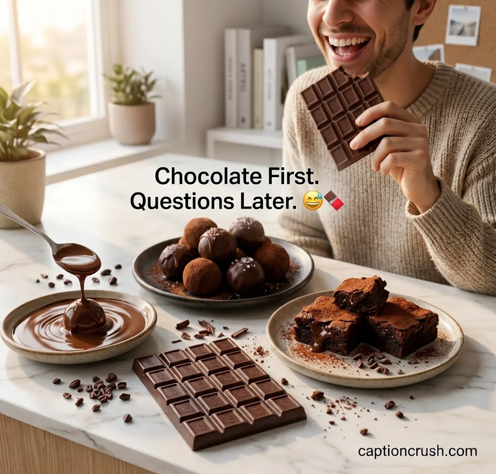 Funny Chocolate Captions for Instagram (50 Ideas)