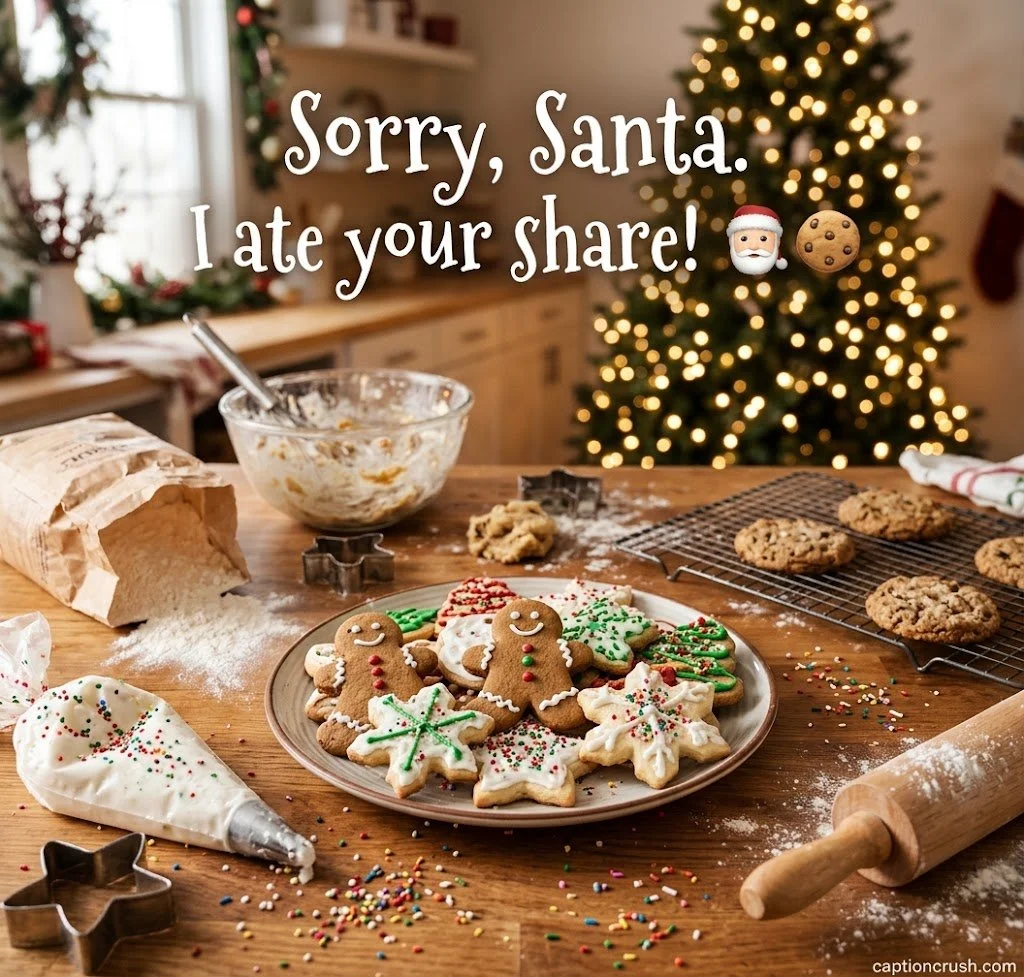 Funny Christmas Cookie Captions and Puns