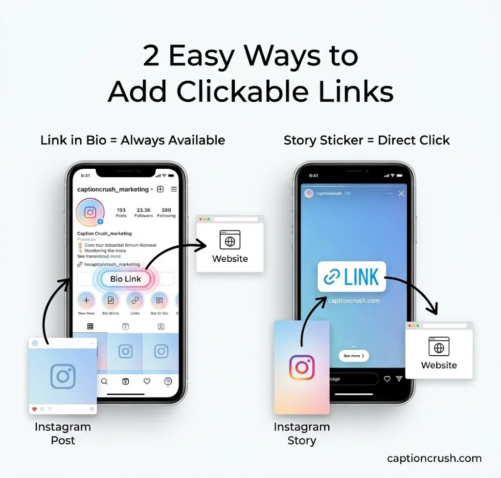 How to Add a Clickable Link to Instagram Posts: 6 Best Ways