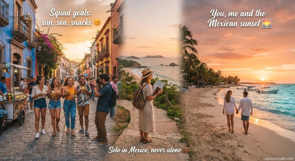 Mexico Travel Captions by Destination and Trip Type