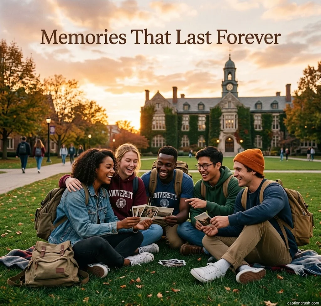 Nostalgic College Captions & Memories