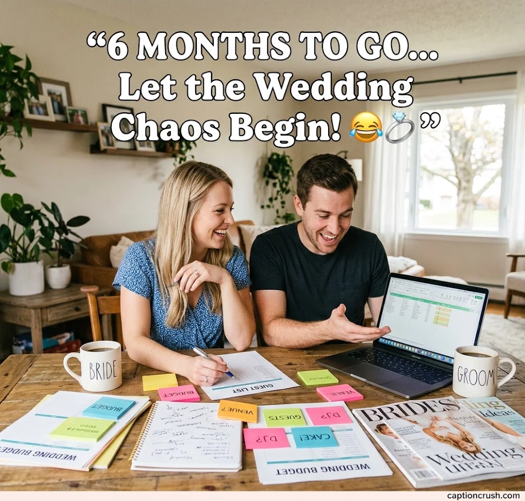 Romantic 6 Months Until Wedding Captions