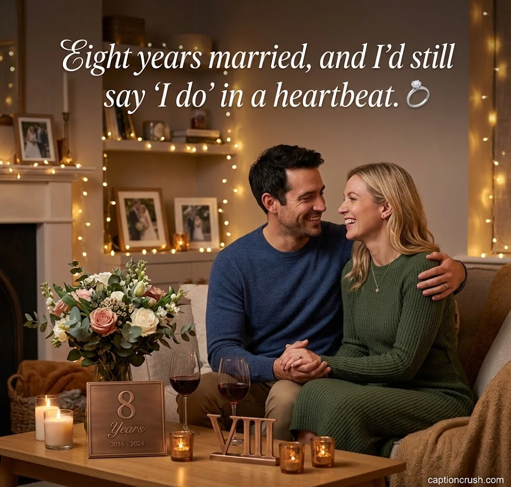 Romantic 8 Year Anniversary Captions
