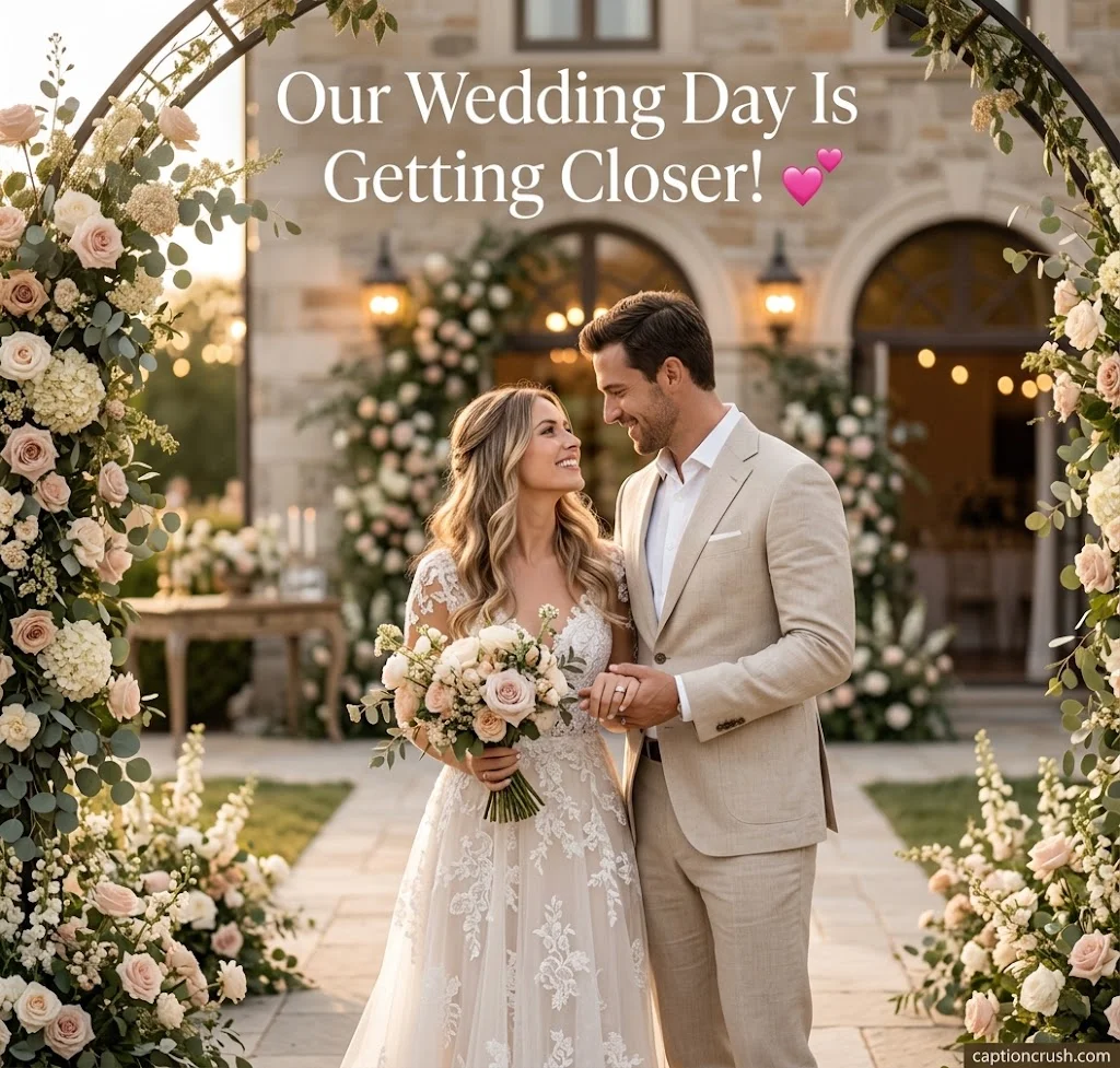 Short & Cute Wedding Countdown Captions for Instagram