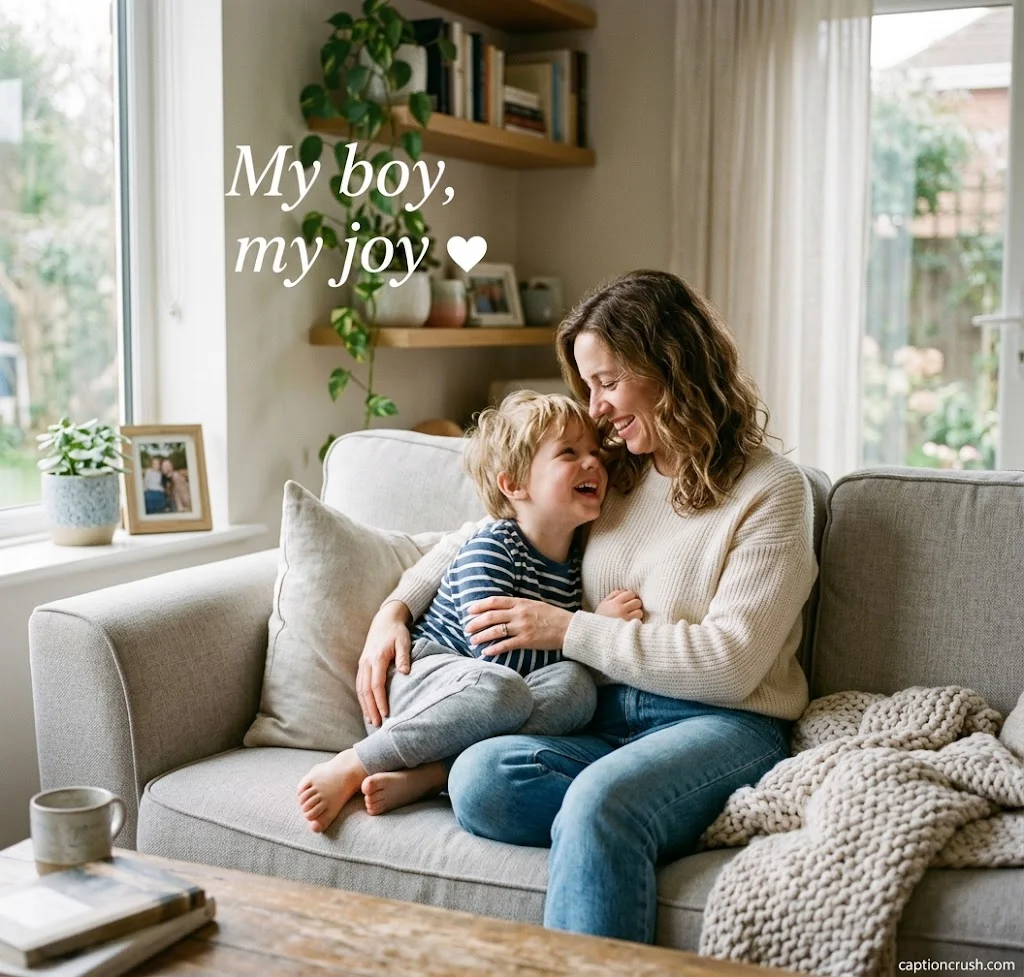 Short and Sweet Mom Son Captions for Instagram