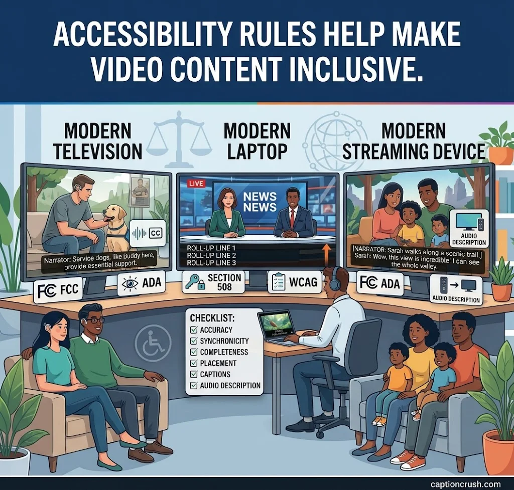 US Rules for Closed Captioning and Descriptive Video Service